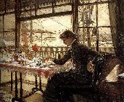 James Tissot, Room Overlooking the Harbour